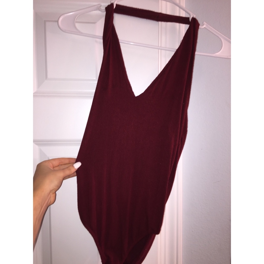 Red soft body suit